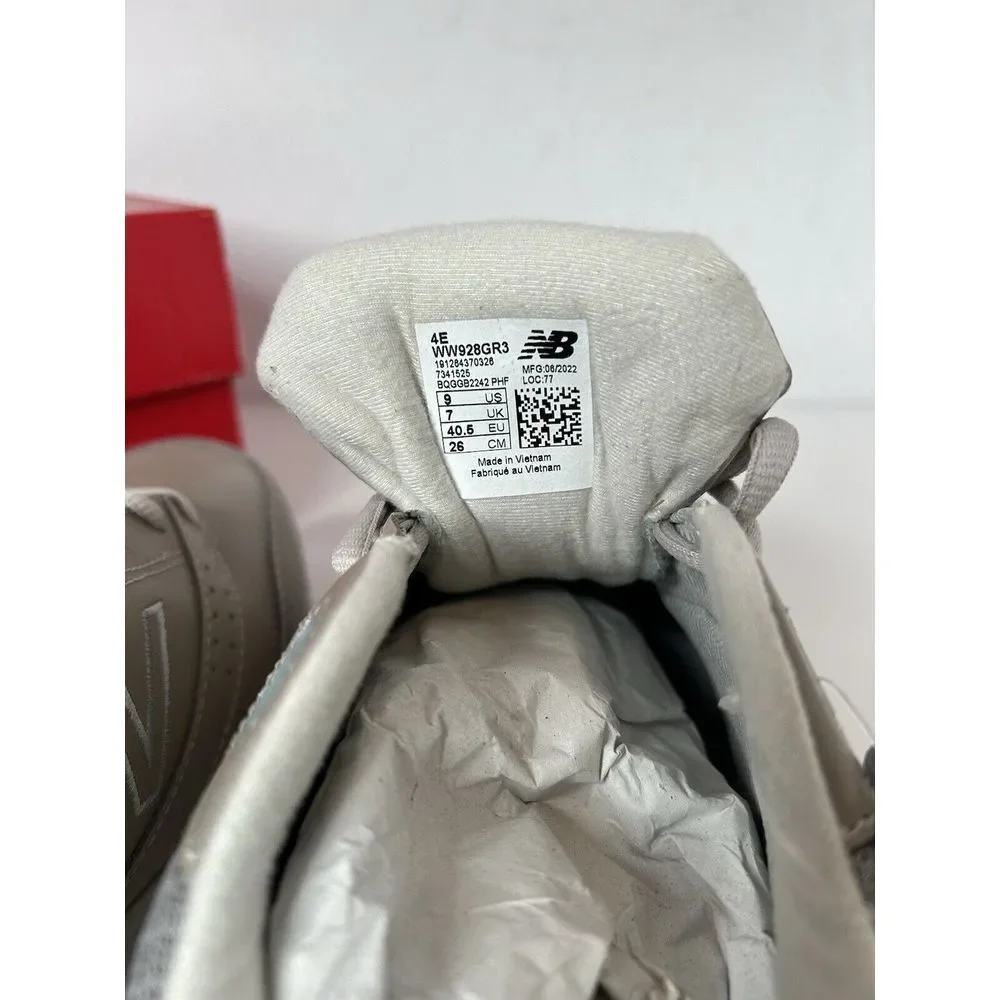 New Balance 928GR3 X-Wide walking shoes Woman's Sz 9 Men's Sz 7.5 Grey‎ Grey